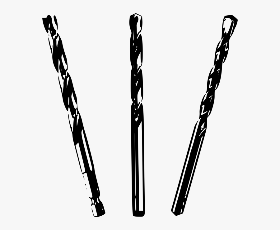 Hardware Accessory,black And White,drill Bit - Drill Bit Clipart, Transparent Clipart