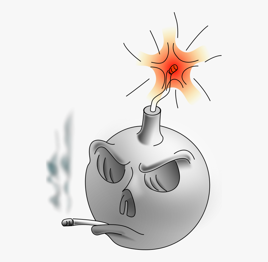 Boom - Bomb Smoking, Transparent Clipart
