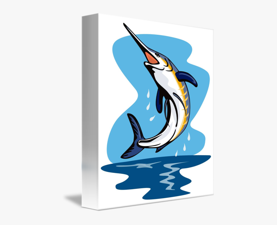Clip Art Marlin Jumping - Blue Marlin, Transparent Clipart