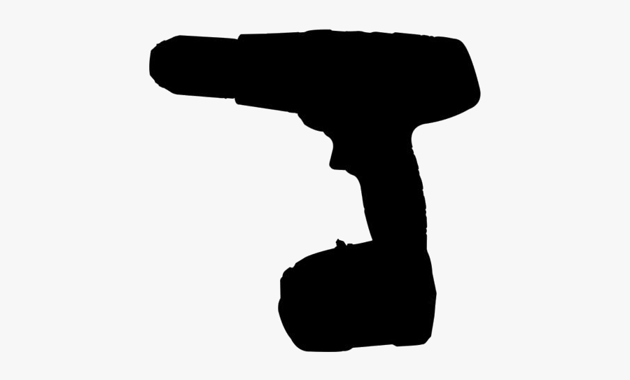 Hammer Drill Png Transparent Images - Silhouette, Transparent Clipart
