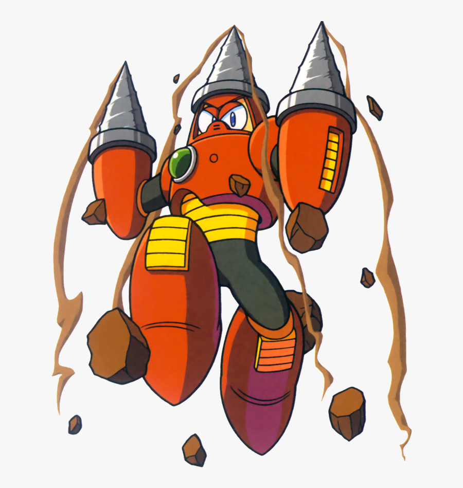 Drill Man Is One Of The Eight Robot Masters From Mega - Mega Man Drill Man, Transparent Clipart