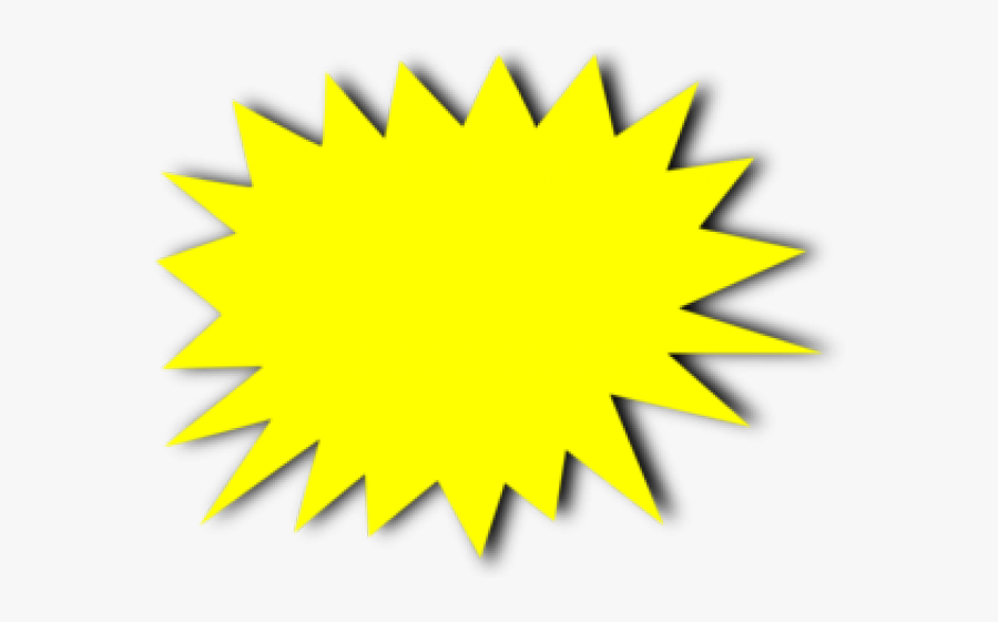 Yellow Starburst Vector, Transparent Clipart