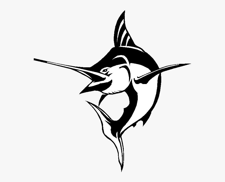 Marlin Clipart Black And White, Transparent Clipart