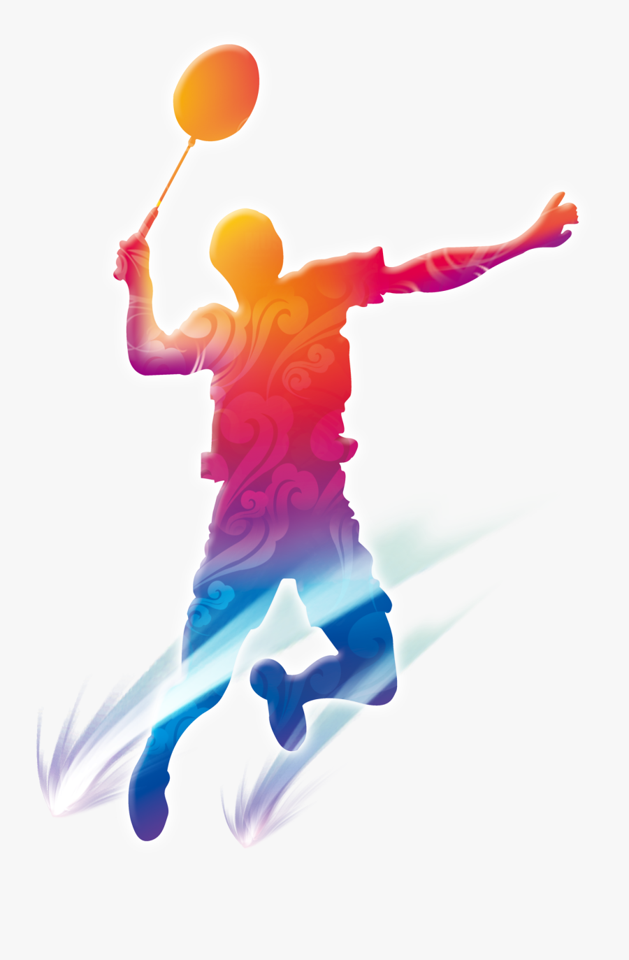 Of Silhouettes Badminton Playing People Free Hd Image, Transparent Clipart