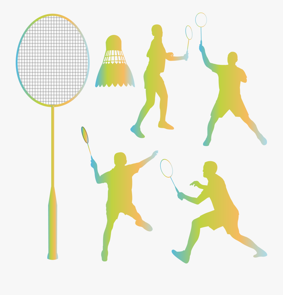 Transparent Badminton Png - Badminton Player Vector Free, Transparent Clipart
