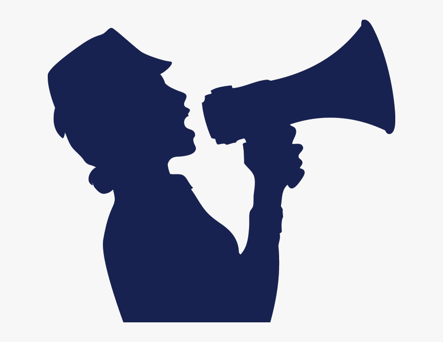 Megaphonecadetnavy - Raised Voice, Transparent Clipart