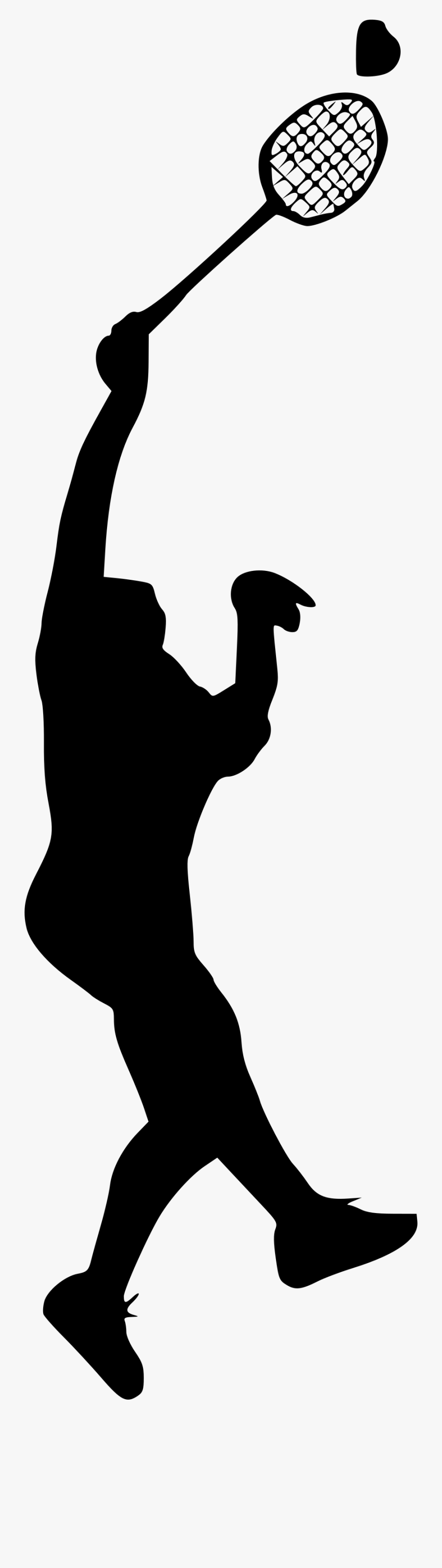 Clipart Girl Badminton - Silhouette Transparent Background Sports Clipart, Transparent Clipart