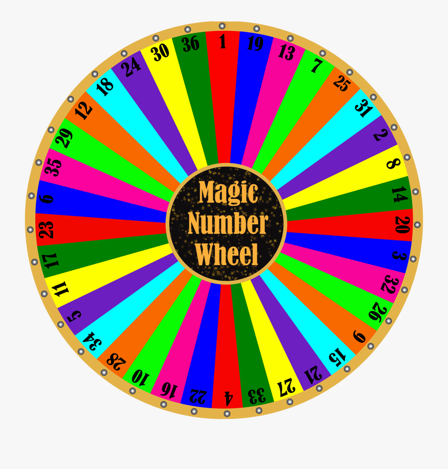 Magic Number Wheel Boom Industries Rh Boomindustries - Spinning Wheel With 33 Numbers, Transparent Clipart