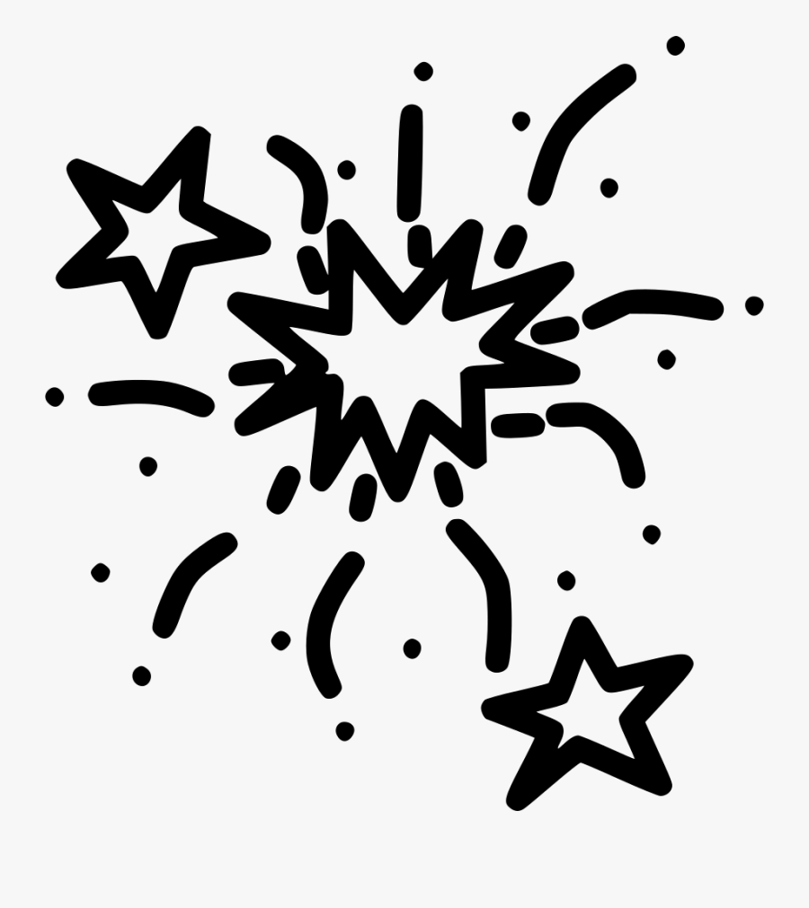 Fireworks Boom Bang Festival Celebration New Year Stars - Icon New Year Png, Transparent Clipart