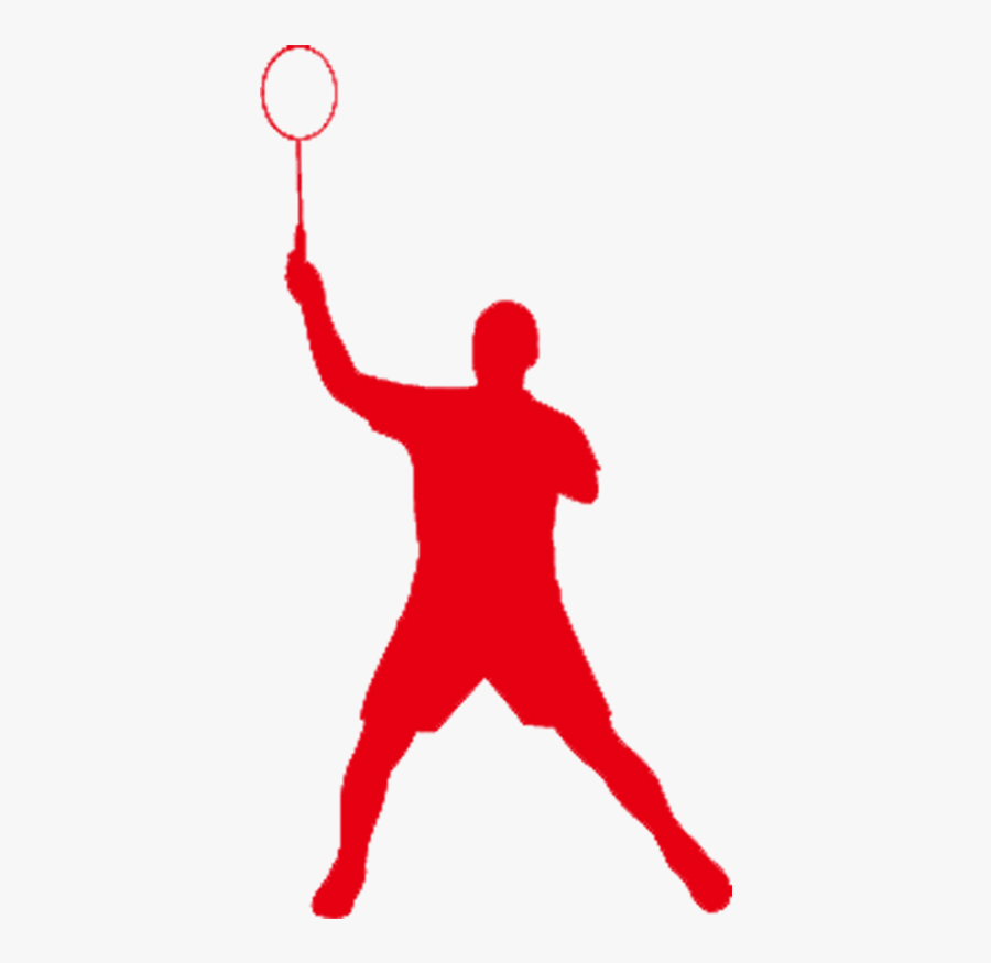 Shadow Clipart Badminton - Badminton Player Vector Free, Transparent Clipart