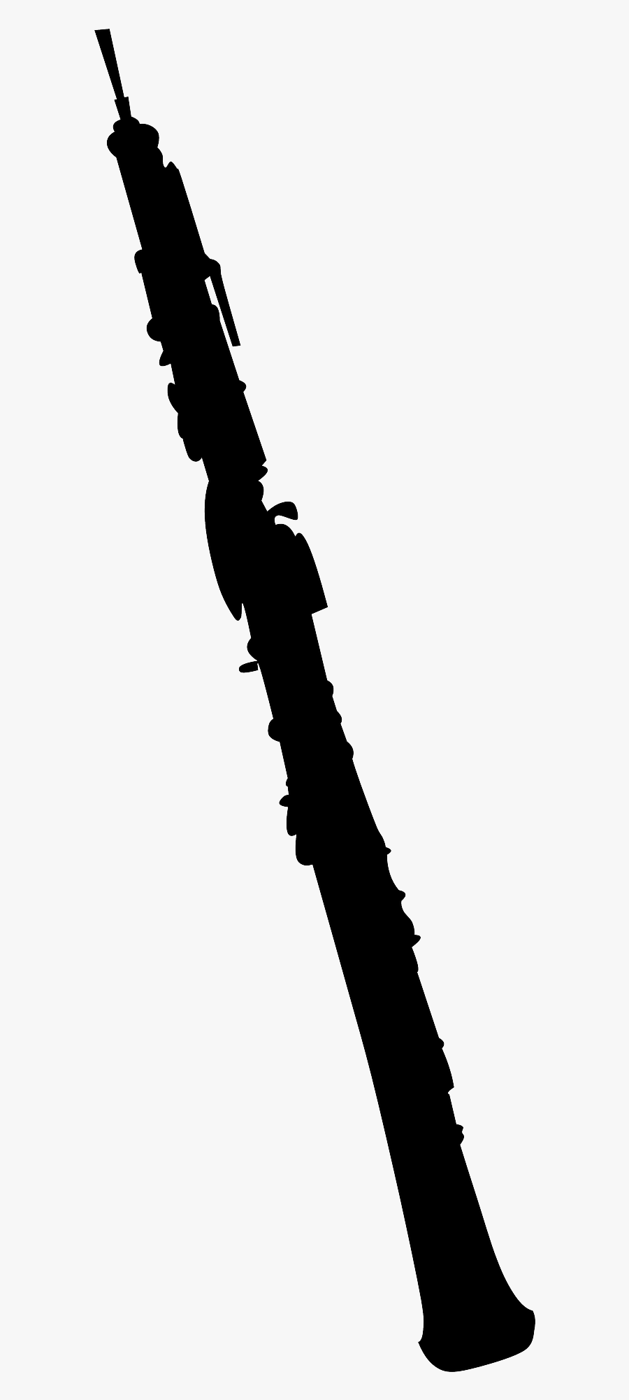 Flute Clipart Silhouette - Oboe Silhouette, Transparent Clipart