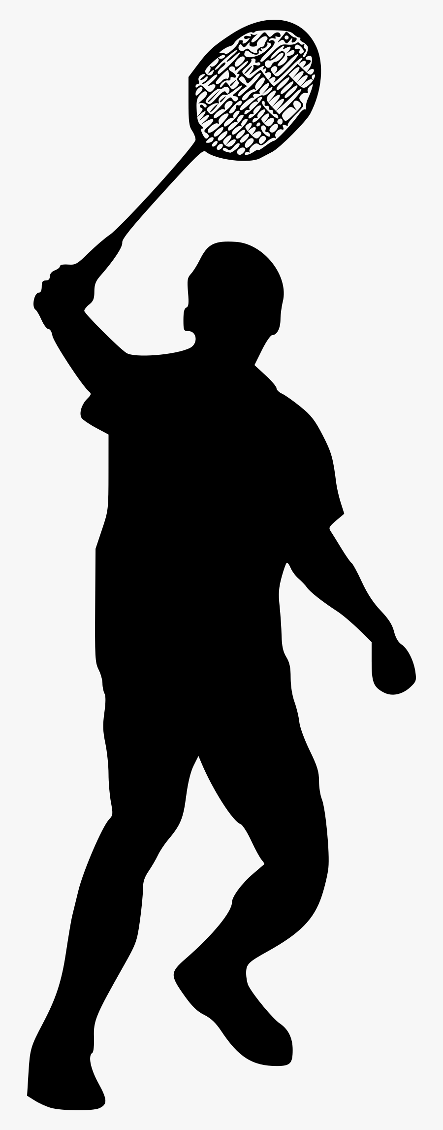 Girls Clipart Badminton - Transparent Background Badminton Silhouette Png, Transparent Clipart