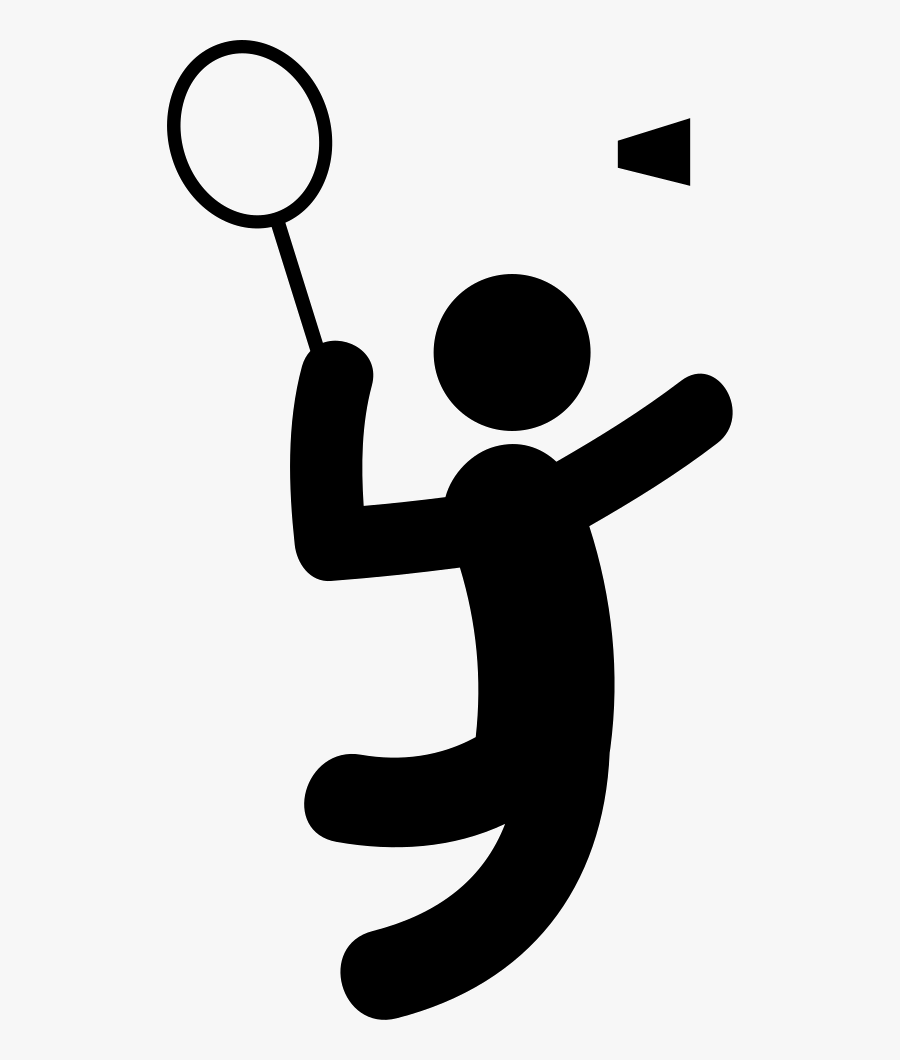 Download Badminton Clipart Symbol - Badminton Player Icon Png, Transparent Clipart