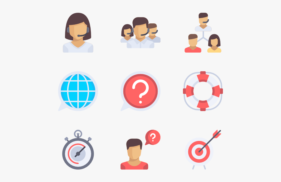 Customer Service Vector - Customer Service Flat Icon, Transparent Clipart