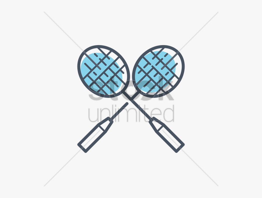 Badminton Racket Clipart Racket Badminton Clip Art - Badminton Racket Cartoon Drawing, Transparent Clipart