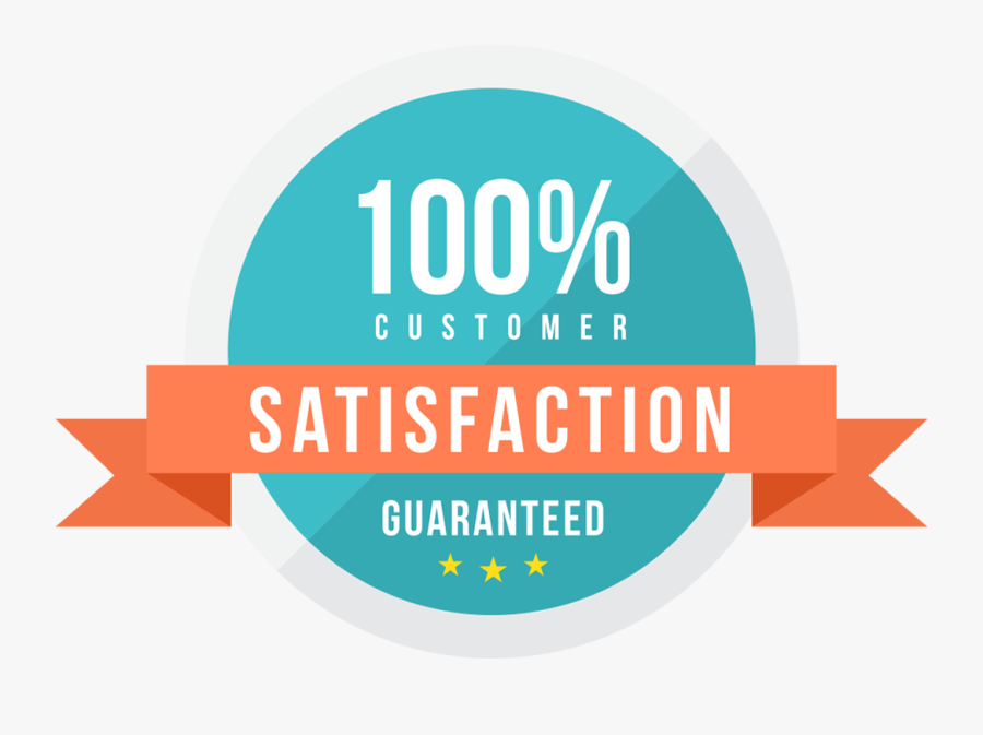 100 Customer Satisfaction Guaranteed, Transparent Clipart
