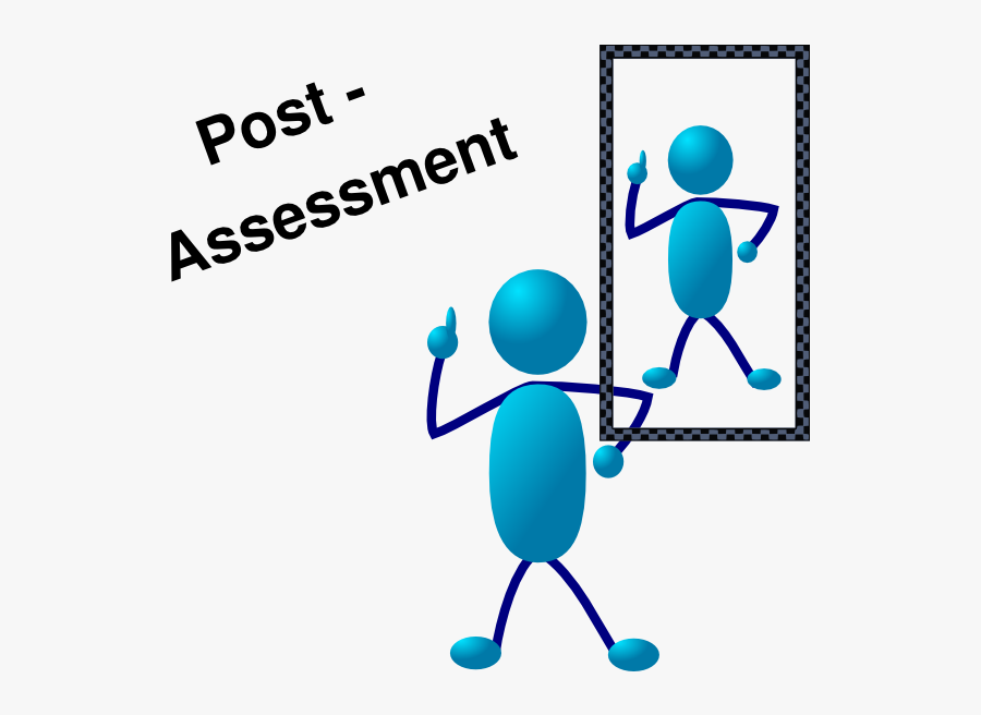 Blue Stick Man Post Assessment Svg Clip Arts - Self Reflection Clip Art, Transparent Clipart