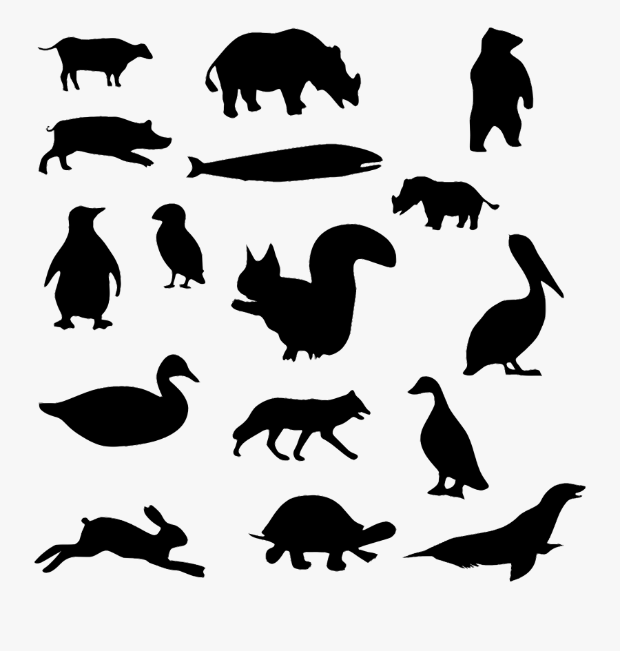 Animal Silhouettes Transparent Png Pictures - Transparent Background Animals Icon Png, Transparent Clipart
