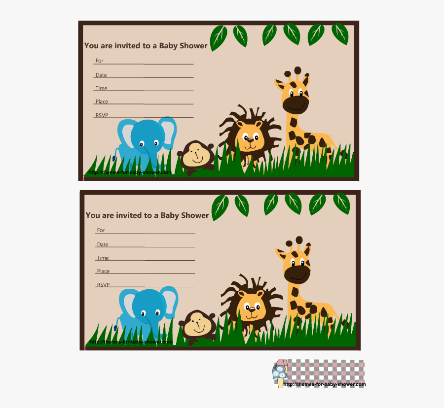 Baby Clipart Shower Invitations - Invitaciones Para Baby Shower De Animales, Transparent Clipart