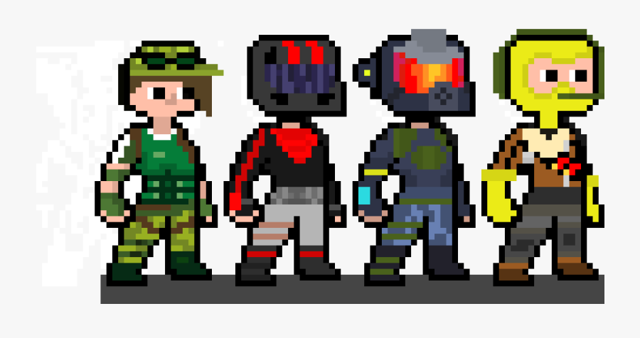 Pixel Art Gallery - Fortnite Characters Pixel Art, Transparent Clipart