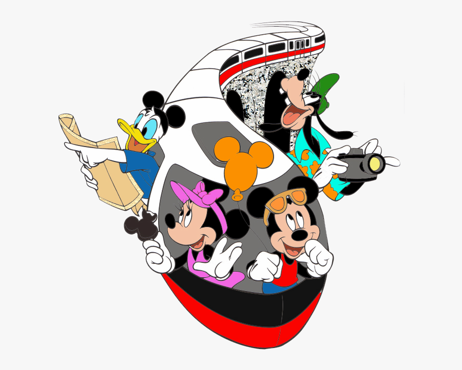 Disney Monorail Clip Art, Transparent Clipart