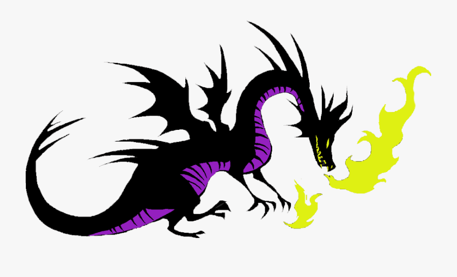 Transparent Sleeping Dragon Clipart - Maleficent Dragon Clipart, Transparent Clipart