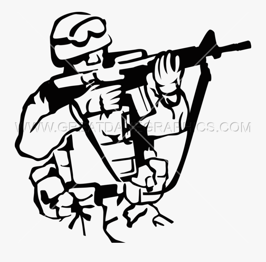 Cliparts For Free Download American Revolution Clipart - Army Soldier Drawings With Guns, Transparent Clipart