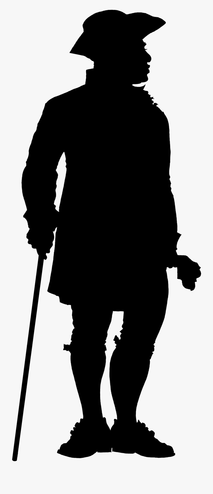American Revolution Soldier Silhouette - American Revolutionary Soldier Silhouette, Transparent Clipart