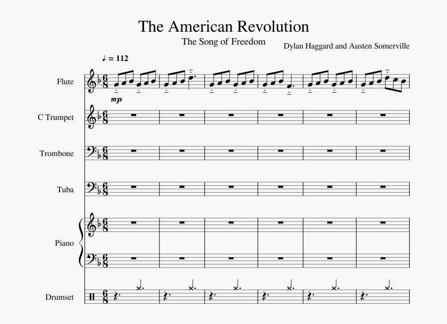 Transparent American Revolution Clipart - Sheet Music, Transparent Clipart