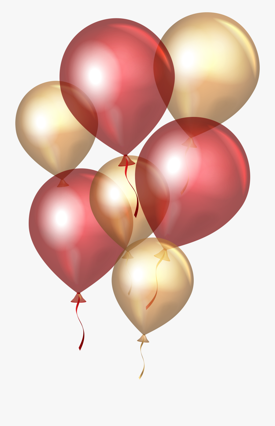 Balloon Clip Art Red Png Transprent Free - Gold And Maroon Balloons, Transparent Clipart