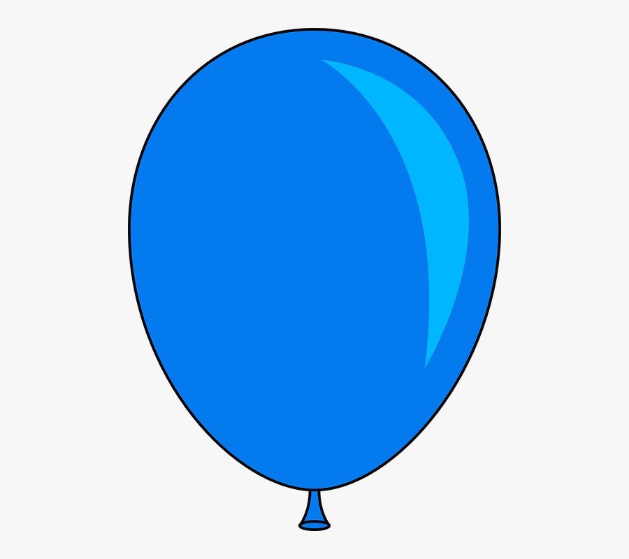 Birthday Party, Balloon, Floating, Blue - Balloon Clip Art Single, Transparent Clipart