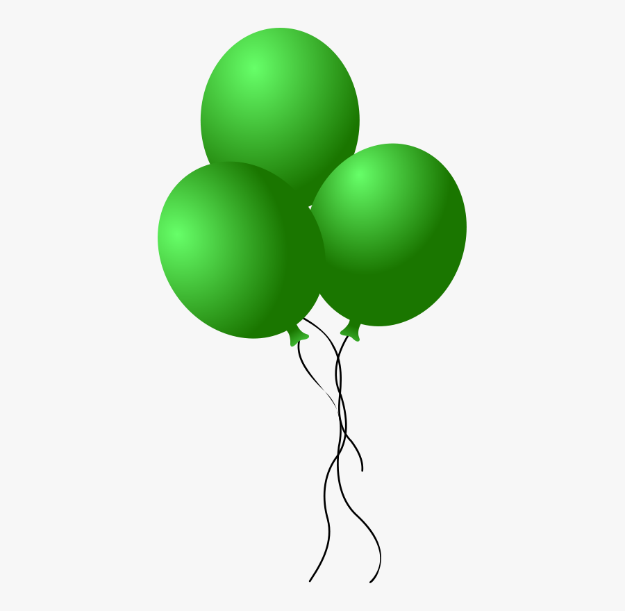 Free Mono Colored - Green Balloons Vector Png, Transparent Clipart