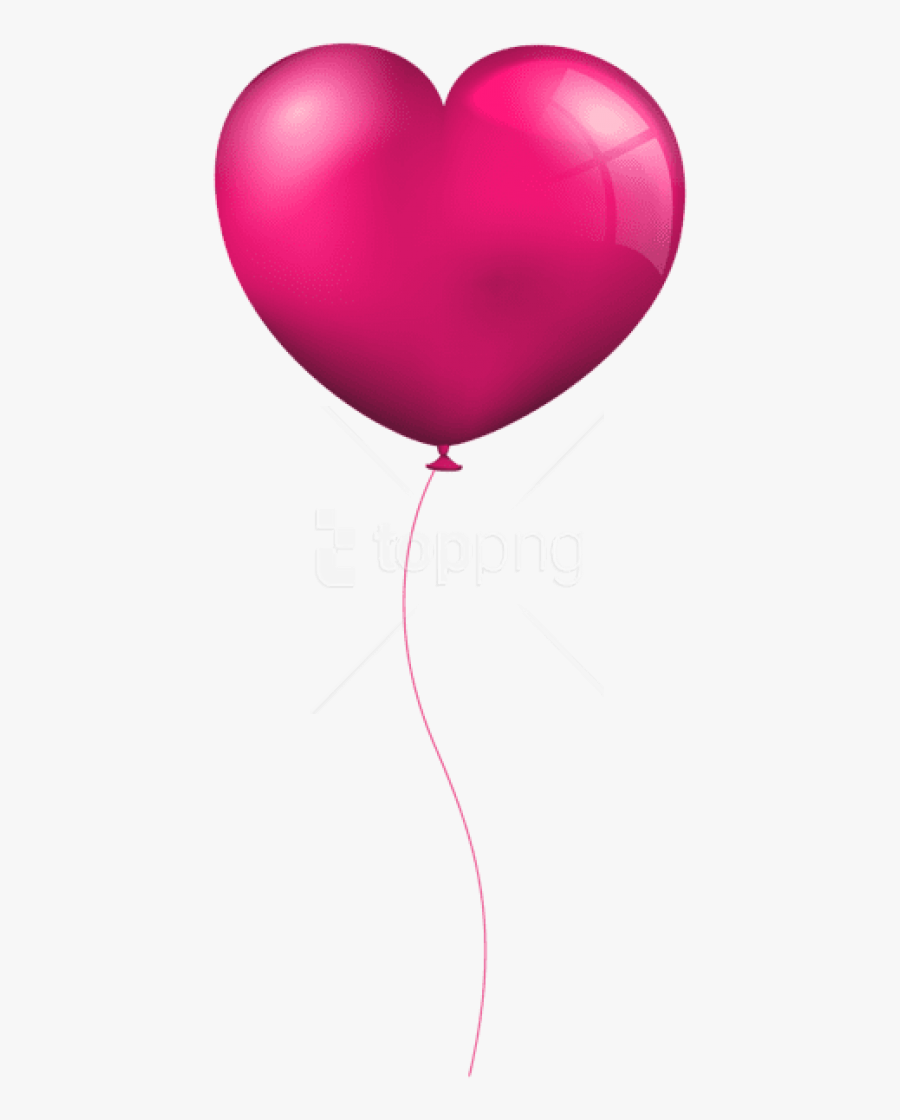 Free Png Download Pink Heart Balloon Png Images Background - Balloon, Transparent Clipart