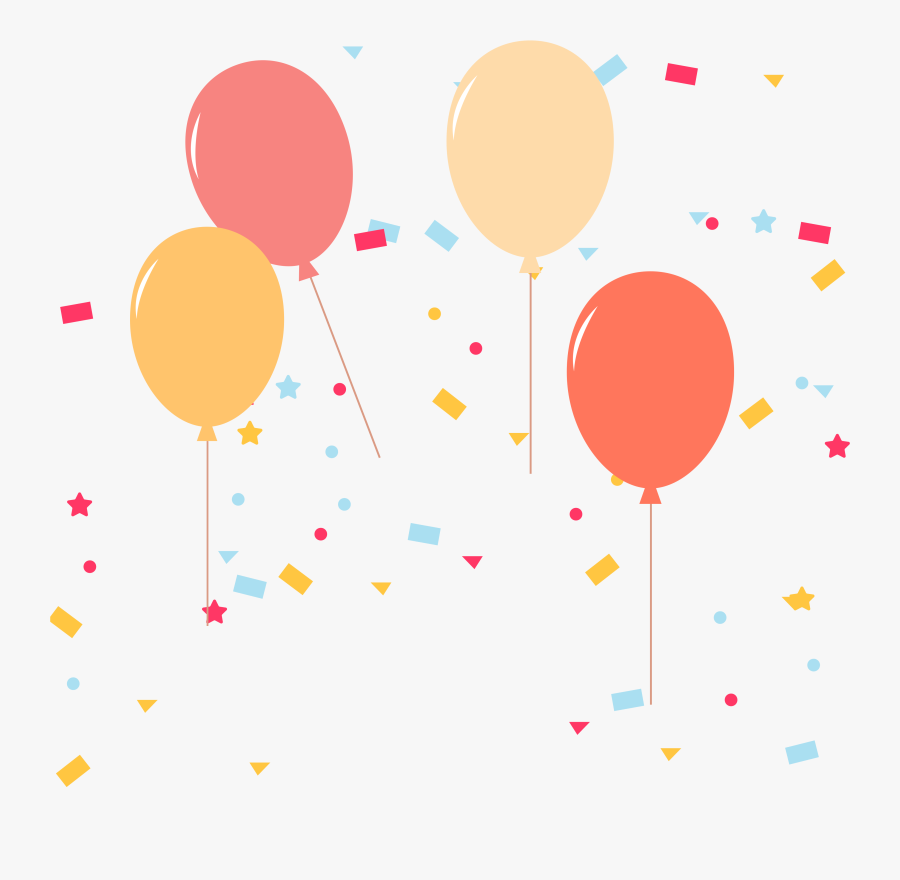 Transparent Party Balloons Clipart - Globos Naranjas Png, Transparent Clipart