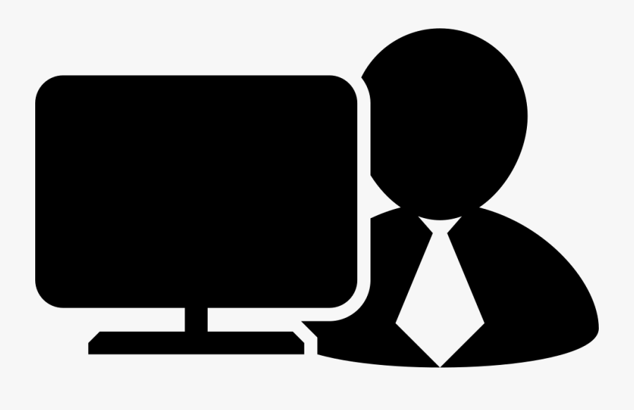 Transparent Computer Monitor Clipart - Person Computer Icon Png, Transparent Clipart