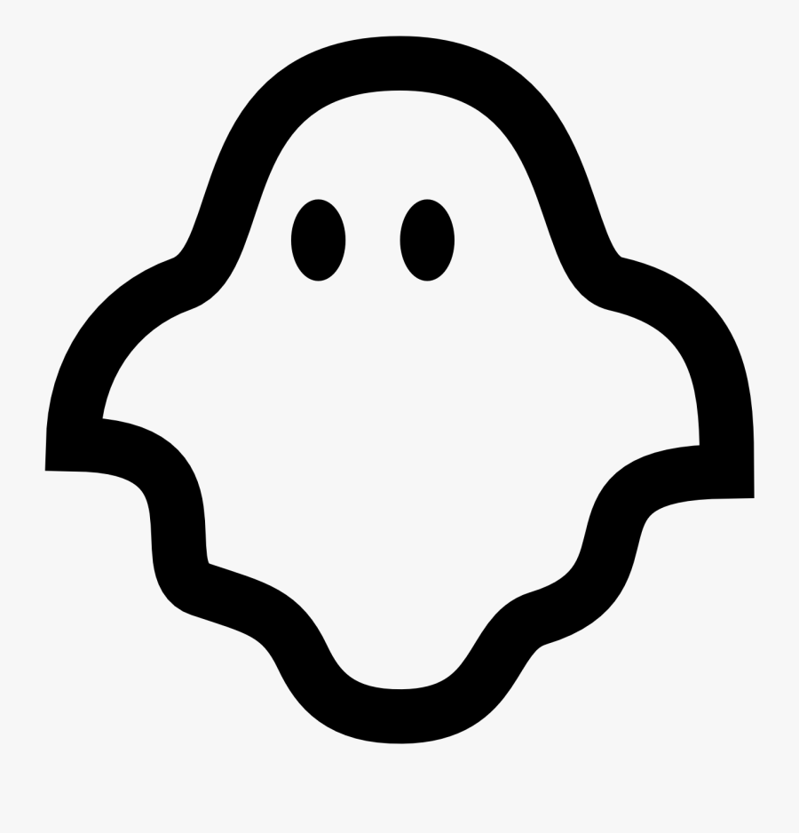 Clip Art Free Download At Icons - Black And White Ghost Icon, Transparent Clipart