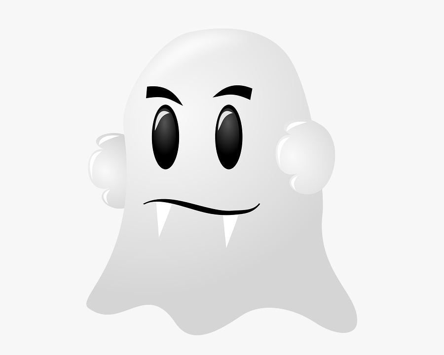 Ghost White Spooky Vector Graphic Pixabay - Ghost Vampire, Transparent Clipart