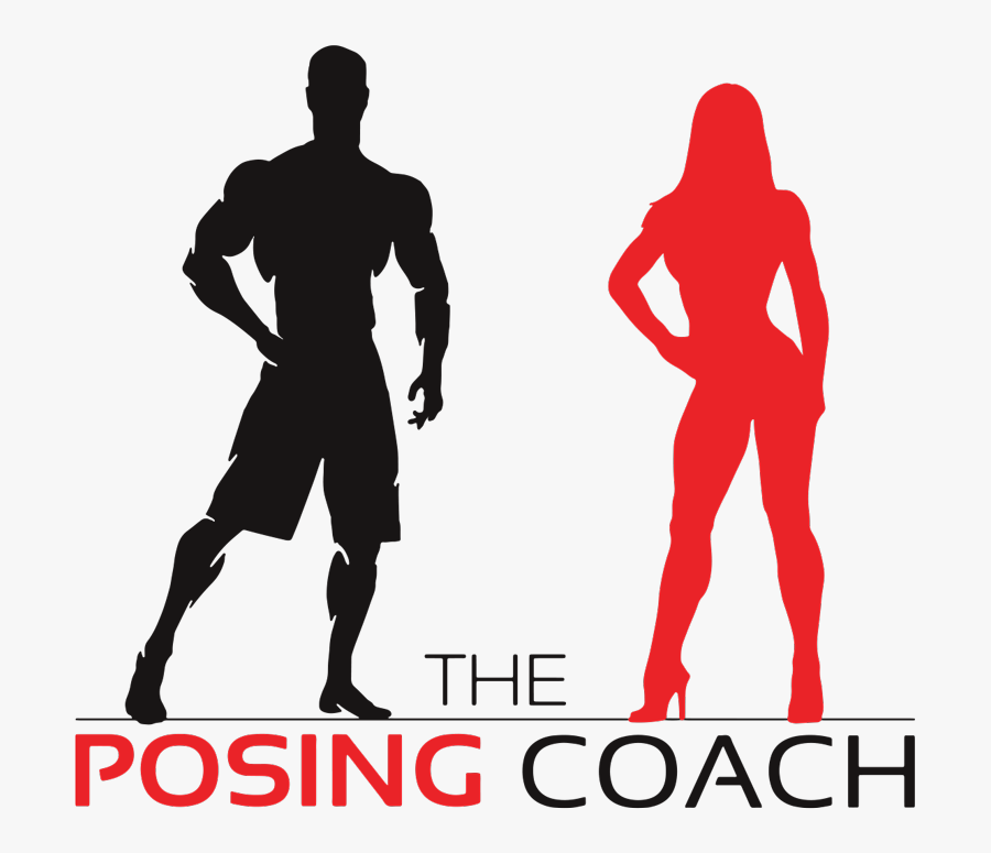 Competition Posing Coach Girl Body Builder Silhouette - Fitness Silhouette Woman Vector, Transparent Clipart