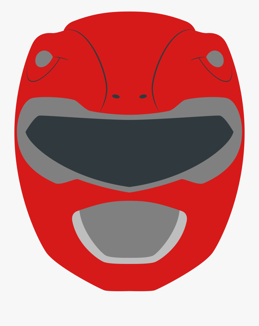 Power Rangers Clipart Helmet - Red Power Ranger Svg, Transparent Clipart