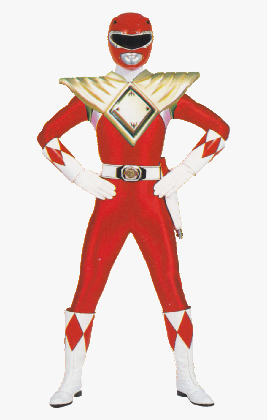Power Rangers Red Power Ranger Costume Clipart , Png - Mmpr Red Ranger, Transparent Clipart