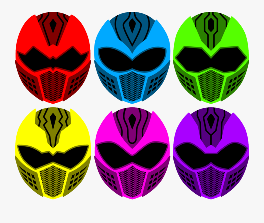 Transparent Ranger Clipart - Power Rangers Mask Designs, Transparent Clipart