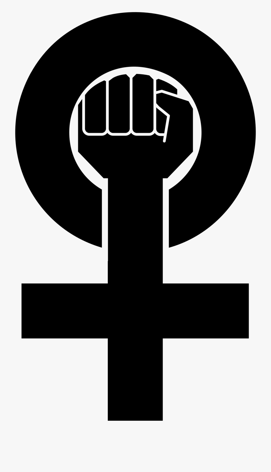Clipart - Female Power Symbol, Transparent Clipart