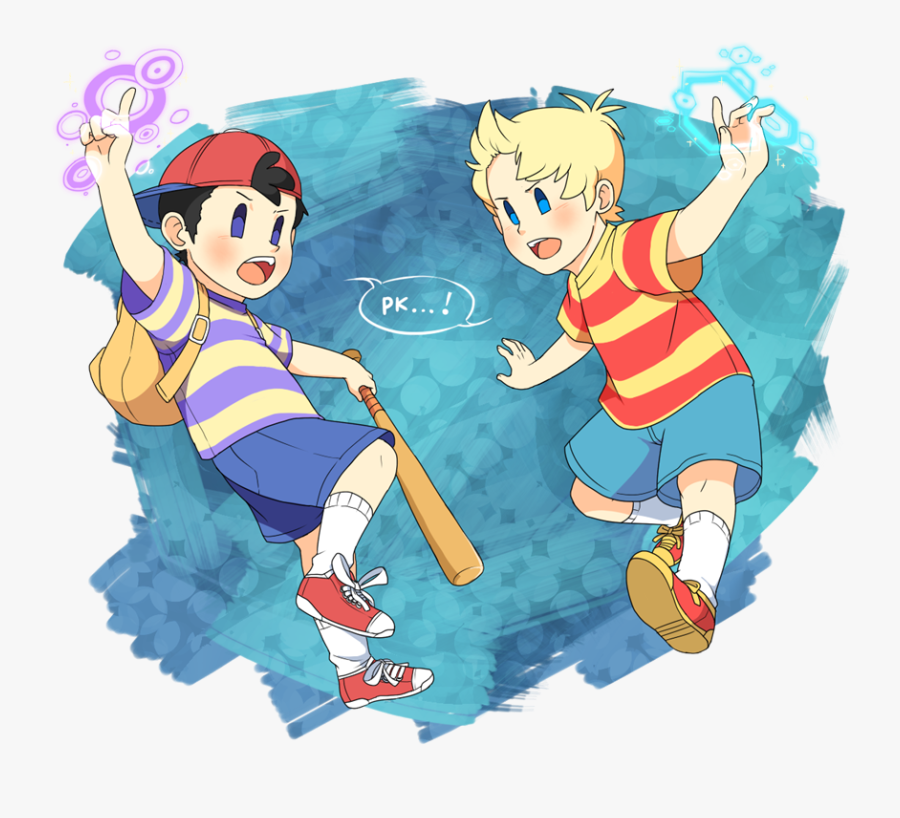 Poem Clipart Emcee - Ness And Lucas Fan Art, Transparent Clipart