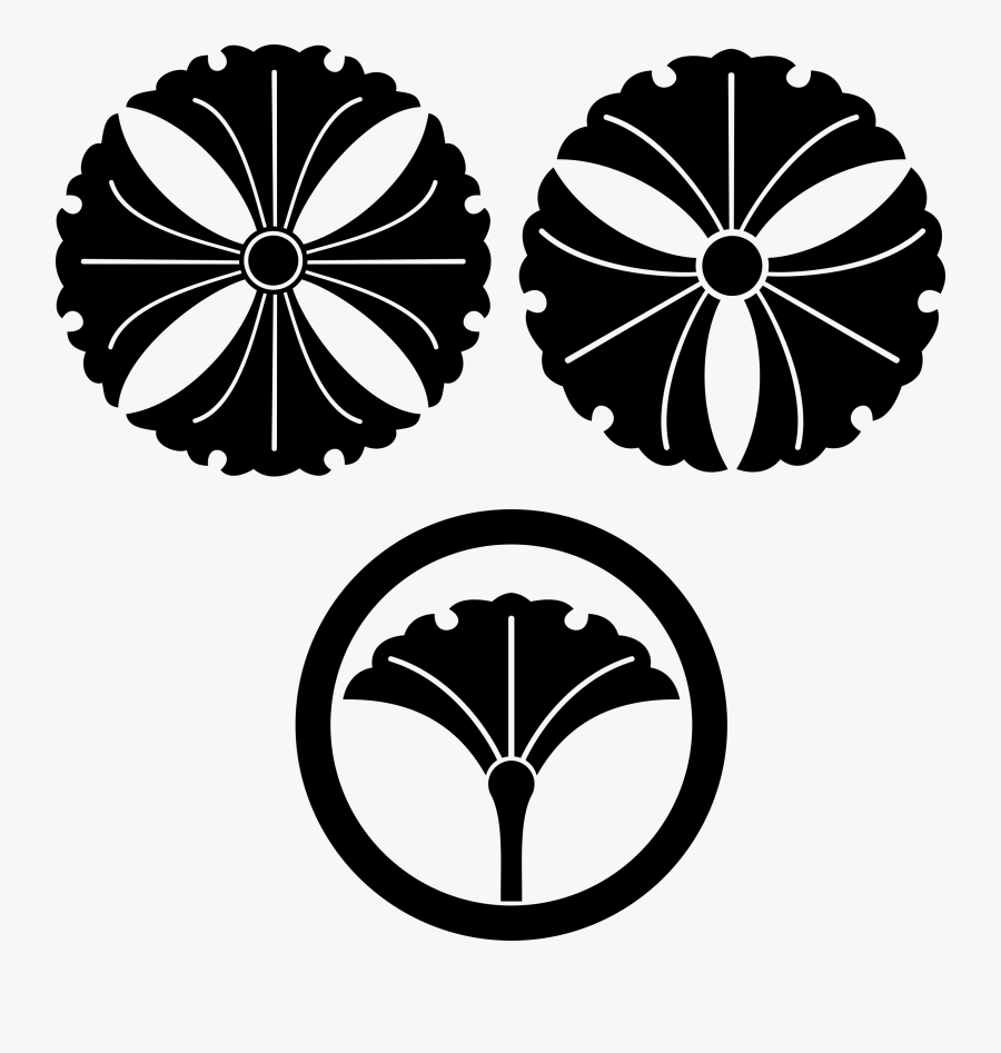 Flower,leaf,monochrome Photography - Japanese Motifs Png, Transparent Clipart