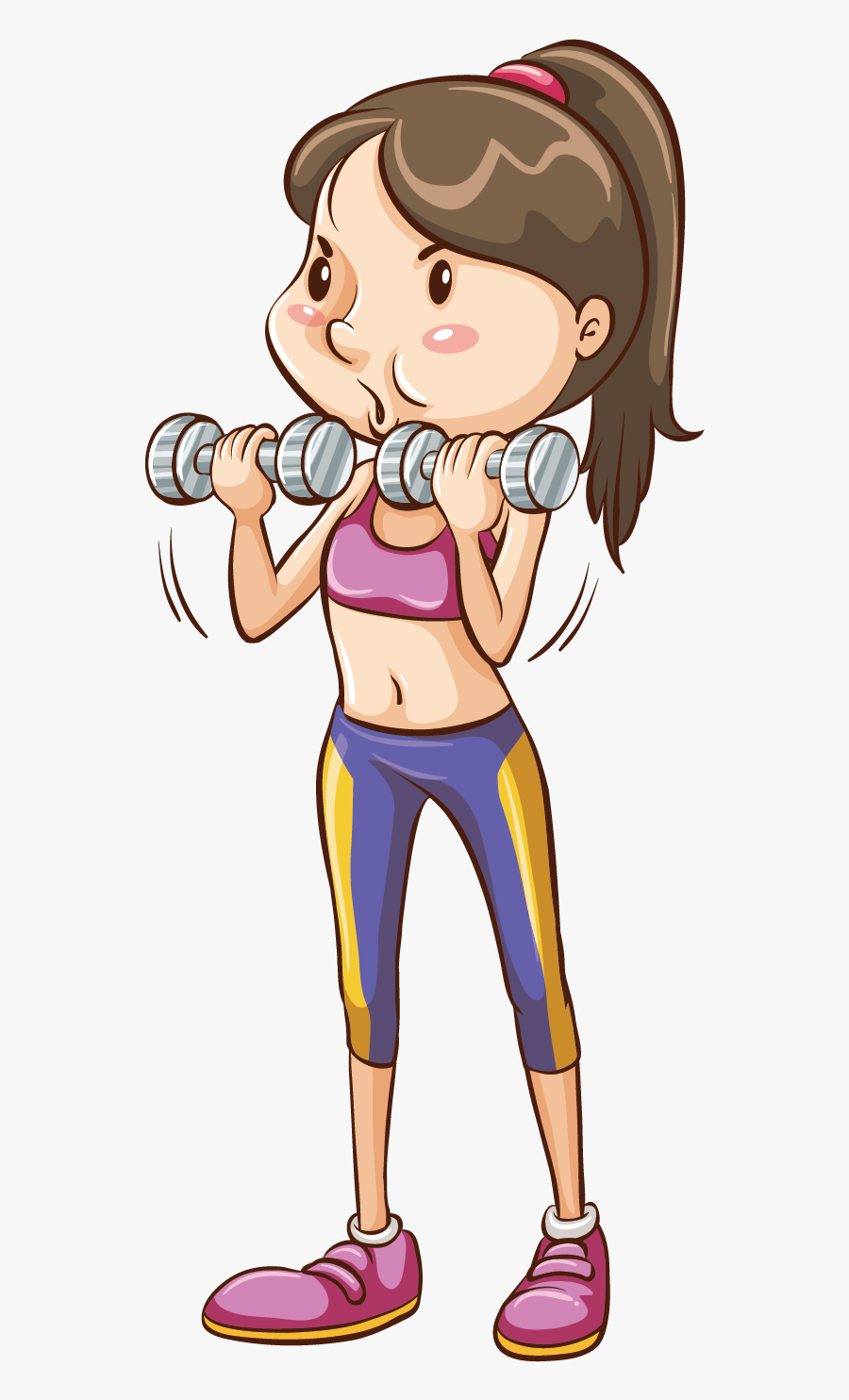 Dumbbells Drawing At Getdrawings - People Working Out Cartoon, Transparent Clipart