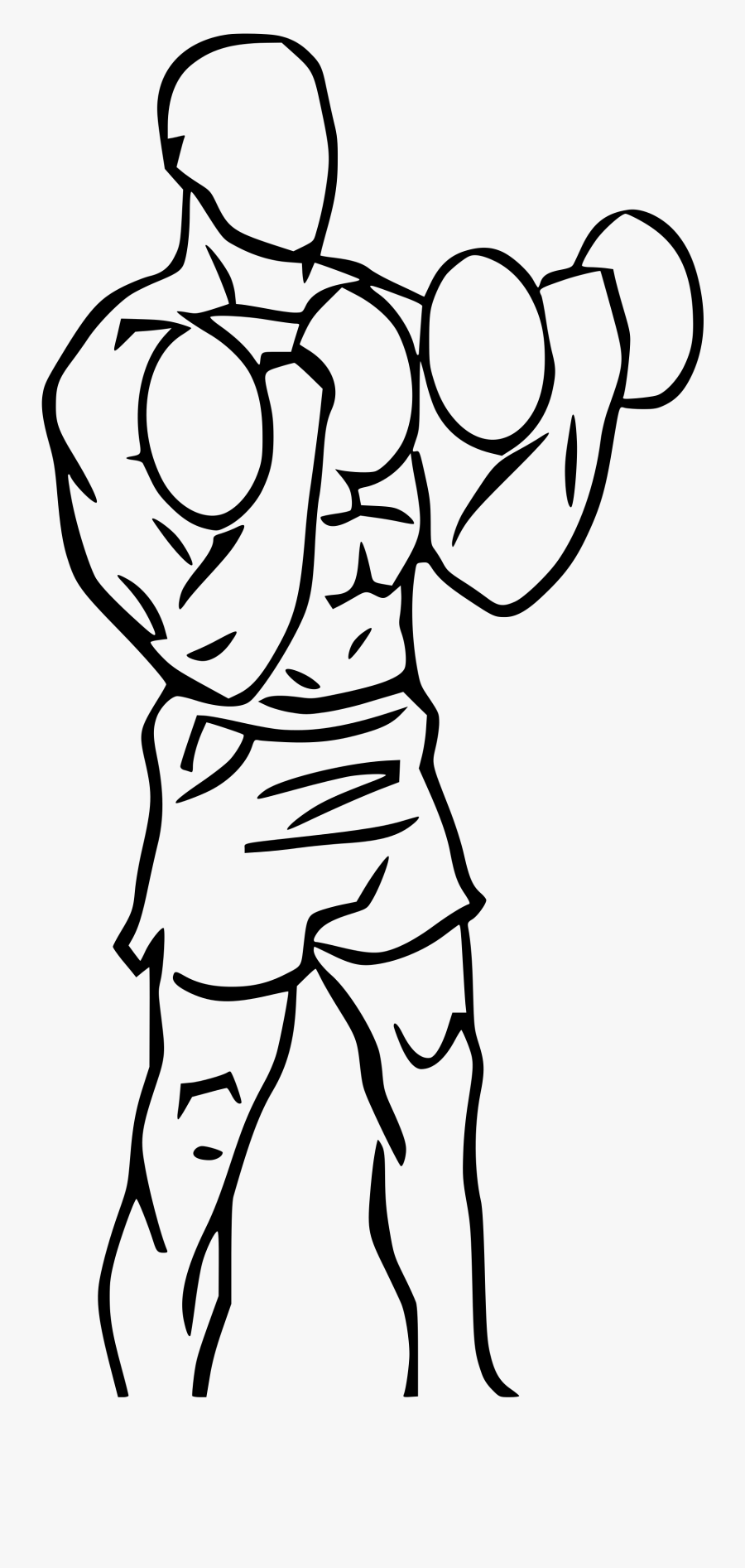 Stand With Feet Hip Distance Apart With One Dumbbell - Cross Body Hammer Curl, Transparent Clipart