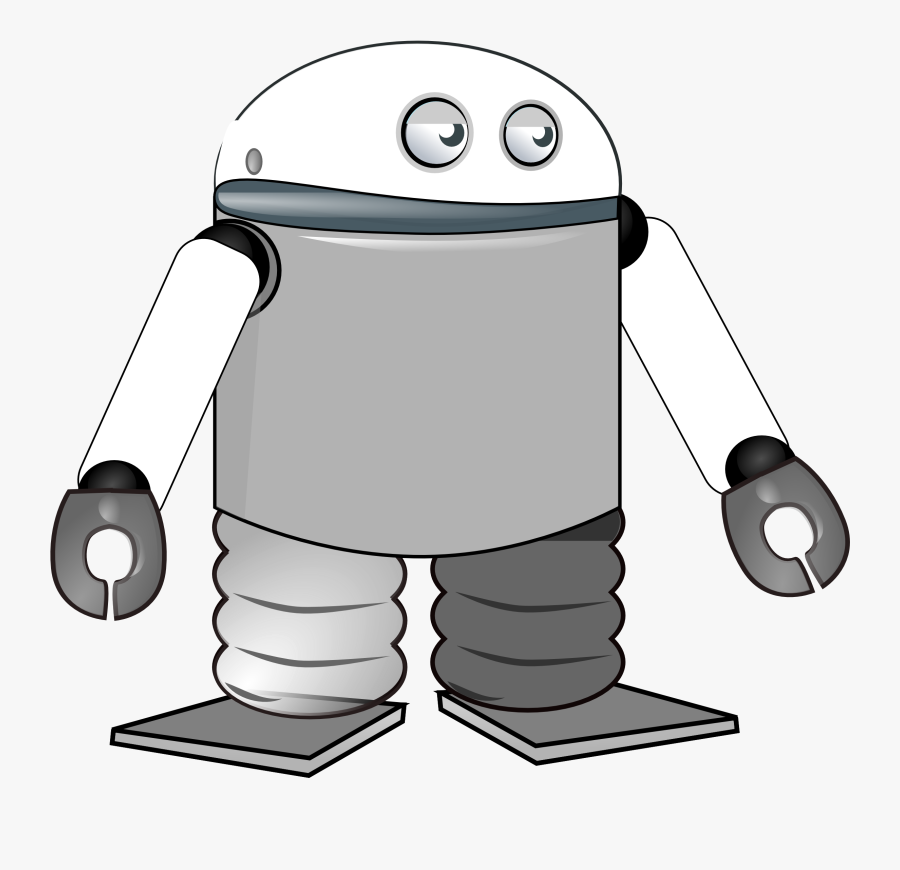 Droid 2 Black White Line Art Scalable Vector Graphics - Clipart Robot Animated, Transparent Clipart