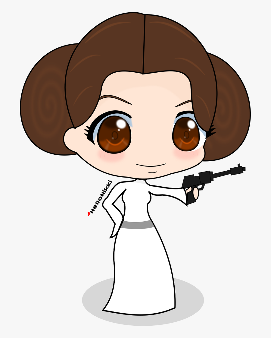Princess Leia Chibi - Star Wars Princesa Leia Vector, Transparent Clipart