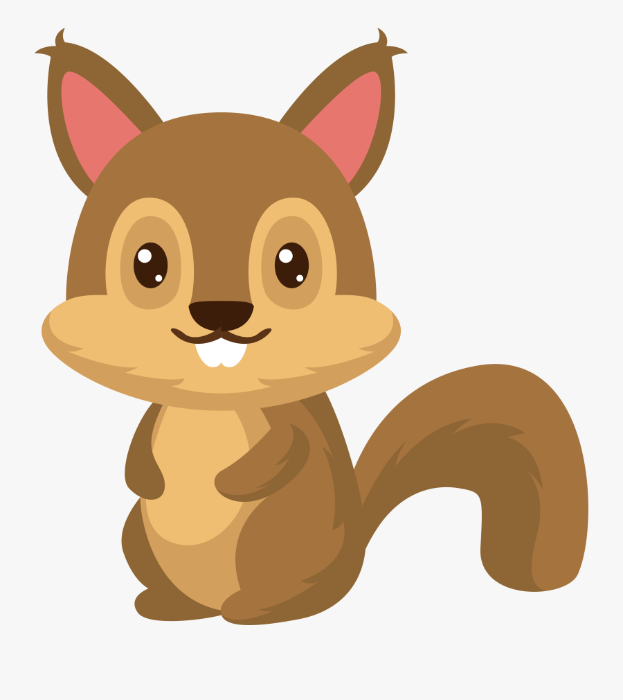 Clip Art Squirrel Spring Transprent Png - Animales De Primavera Animados, Transparent Clipart