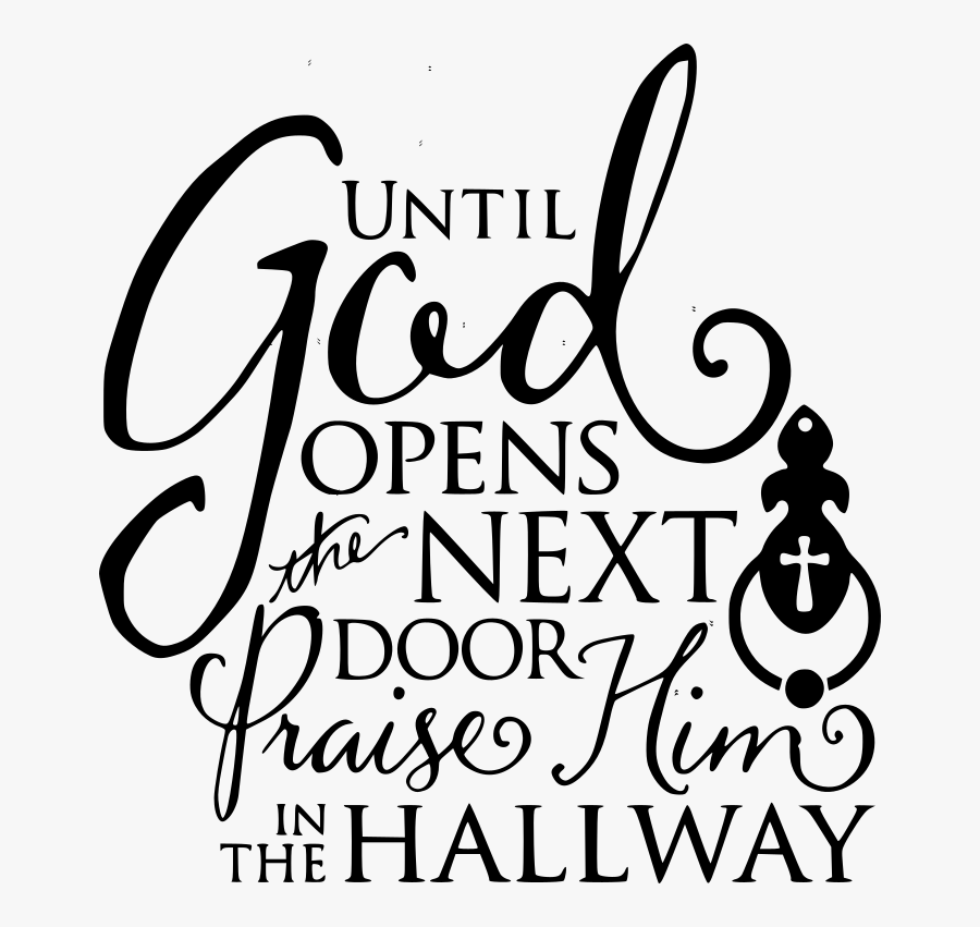 Praise Him In The Hallway - Calligraphy, Transparent Clipart